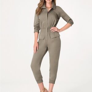 bebe Olive Green Jumpsuit
